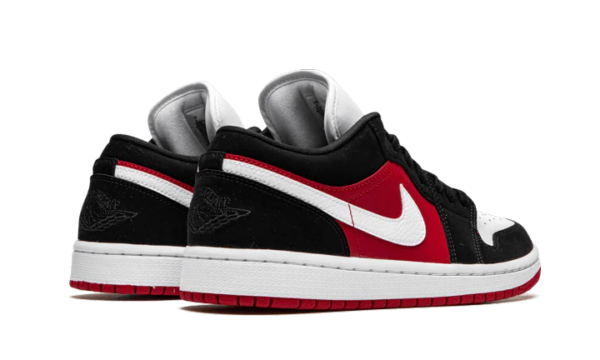 AIR JORDAN 1 LOW BLACK WHITE GYM RED - Image 3