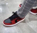 AIR JORDAN 1 LOW REVERSE BRED PEBBLED SWOOSH