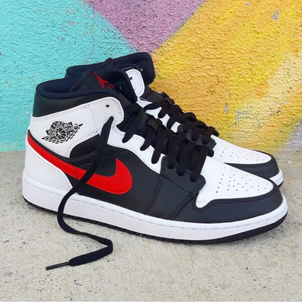 AIR JORDAN 1 MID BLACK CHILE RED WHITE - Image 6