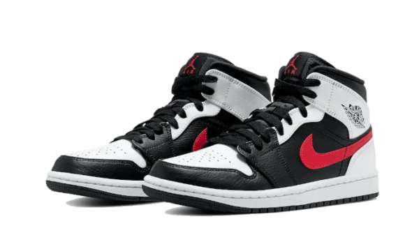 AIR JORDAN 1 MID BLACK CHILE RED WHITE - Image 2
