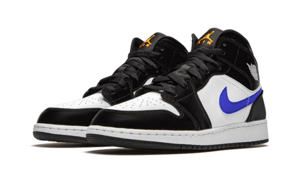AIR JORDAN 1 MID BLACK RACER BLUE WHITE - Image 2