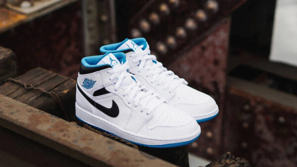 AIR JORDAN 1 MID LASER BLUE - Image 5