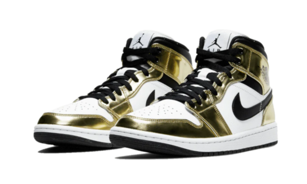AIR JORDAN 1 MID WHITE METALLIC GOLD - Image 2