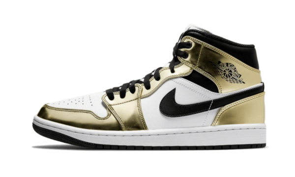 AIR JORDAN 1 MID WHITE METALLIC GOLD