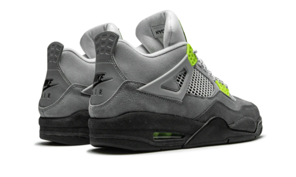 Air Jordan 4 Neon Volt Stylish Sneakers - Image 3