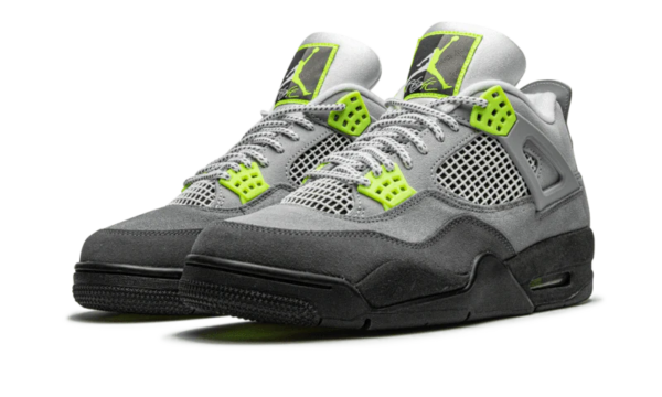 Air Jordan 4 Neon Volt Stylish Sneakers - Image 2