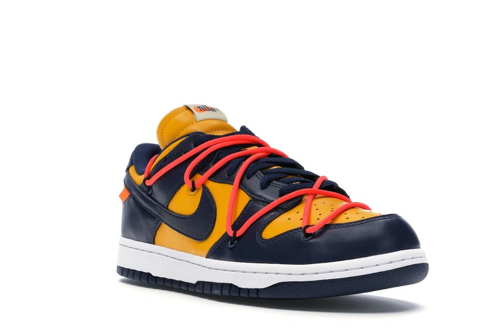 Nike Dunk Low Off-White University Gold Midnight Navy - Image 2