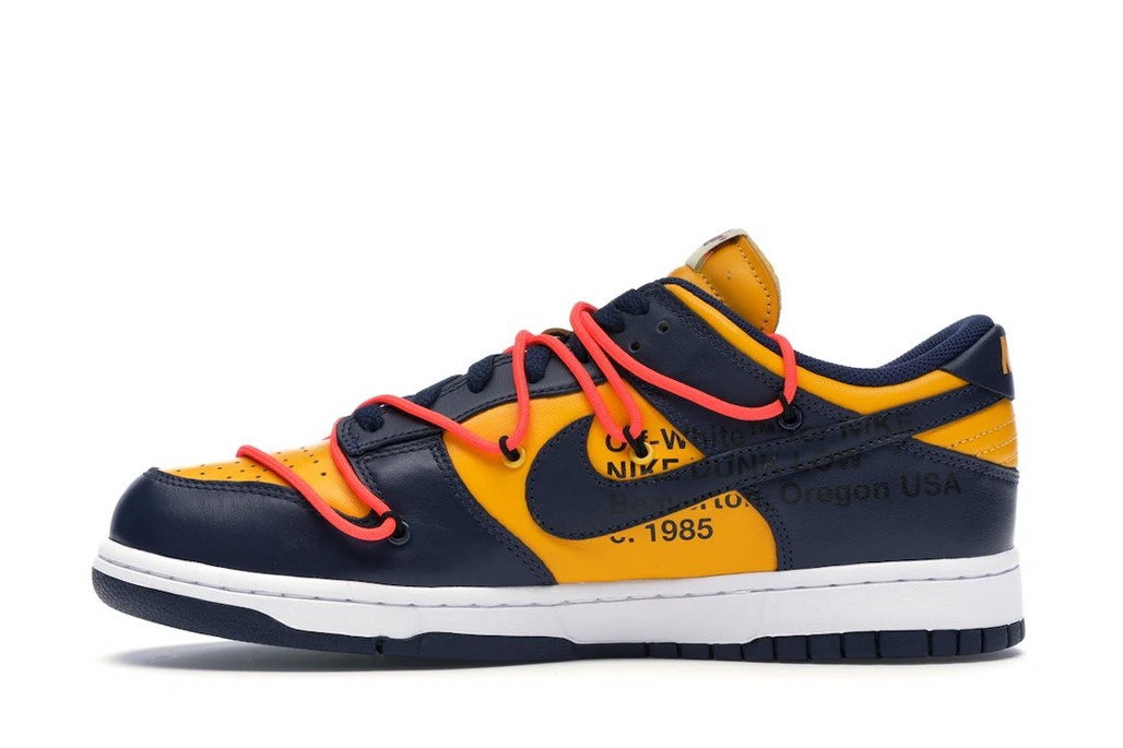 Nike Dunk Low Off-White University Gold Midnight Navy - Image 3