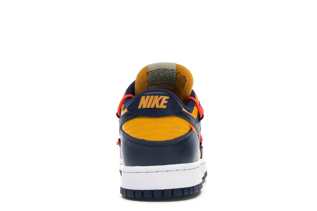 Nike Dunk Low Off-White University Gold Midnight Navy - Image 4